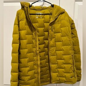 Women’s Mountain Hardwear Stretchdown Hoodie Jacket: Mustard